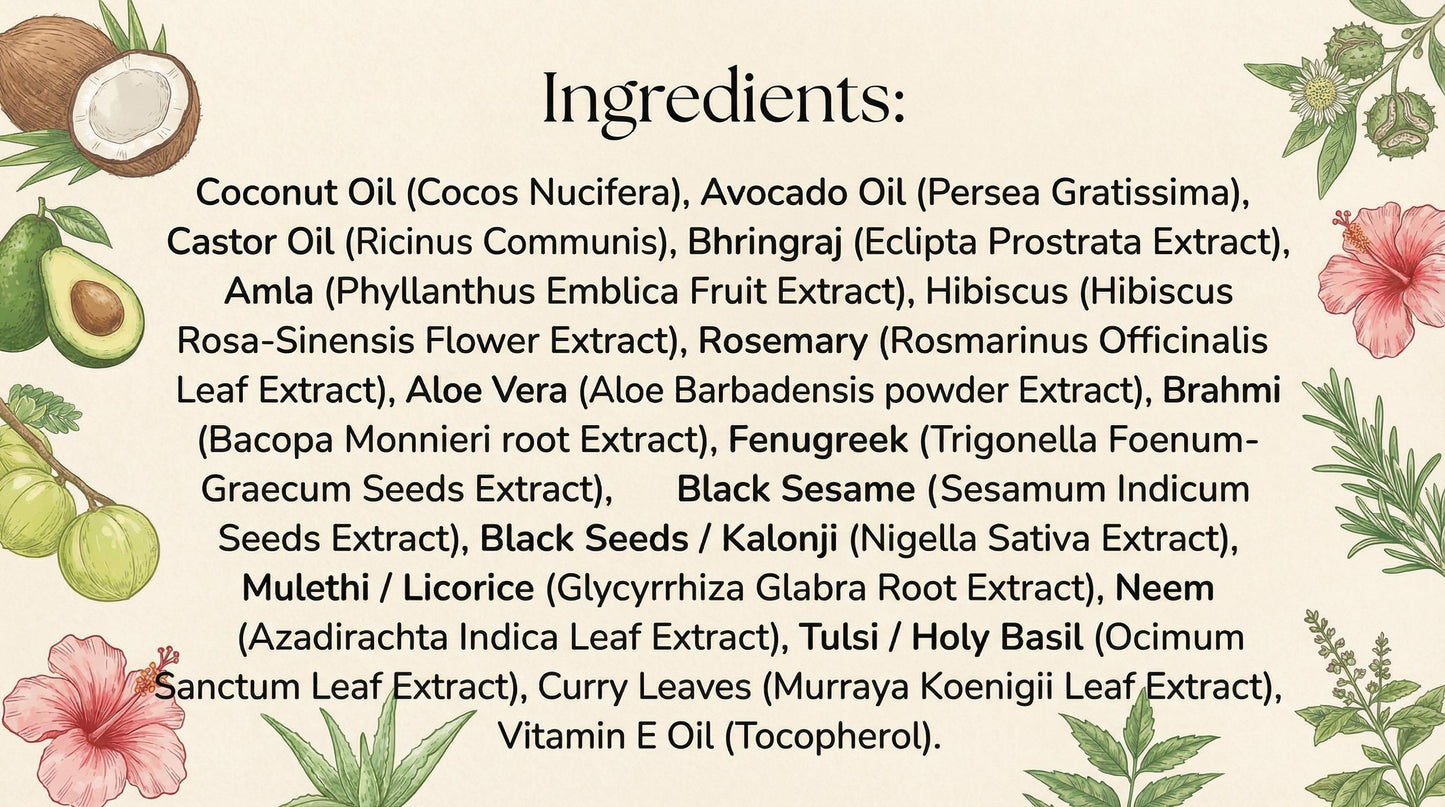 Aura Leaf Herbal Hair Oil – For Strong, Shiny & Healthy Hair (120 ml)